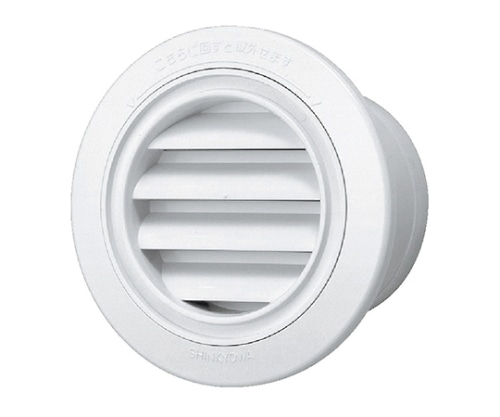 神栄ホームクリエイト 丸型ガラリ・レジスター (クーラーキャップ兼用) シルバーホワイト SGM-75NC 1個(ご注文単位1個)【直送品】