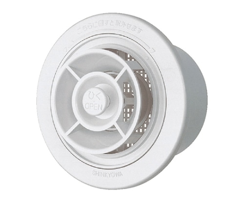 神栄ホームクリエイト 丸型ガラリ・レジスター (クーラーキャップ兼用) シルバーホワイト SRM-75NC 1個(ご注文単位1個)【直送品】