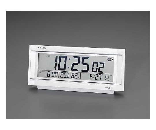 エスコ 105x245x 56mm [衛星電波]目ざまし時計 EA798CS-3 1個(ご注文単位1個)【直送品】