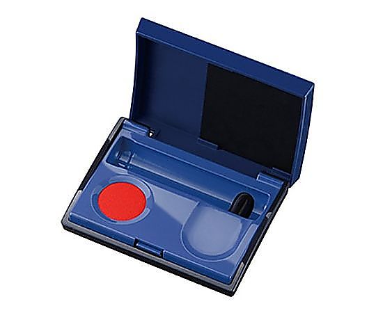 アズワン 印鑑ケース(朱肉付/ブルー) EA762AD-81 1個(ご注文単位1個)【直送品】