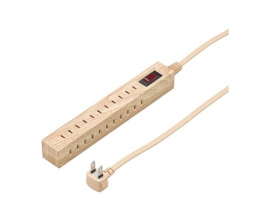 ヤザワコーポレーション 差し込みフリータップ2面ブレーカー SW付 1.5m ナチュラルウッド H9B10115NW 1個(ご注文単位1個)【直送品】