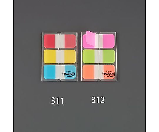 アズワン 40x18mm 粘着インデックス(10枚x3個/3色) EA762GA-312 1パック(ご注文単位1パック)【直送品】