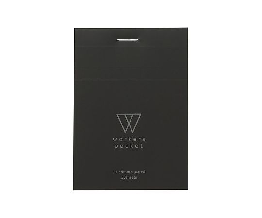 アズワン A7判/5mm 方眼罫メモ帳(ブラック/5冊) EA762GC-304 1組(ご注文単位1組)【直送品】