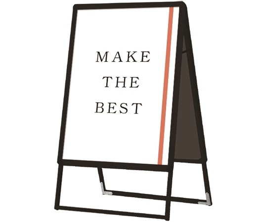 常磐精工 ポスターグリップスタンド看板 屋外用 B2両面 ブラック (防水パック付) BOPGSK-B2RB 1台(ご注文単位1台)【直送品】