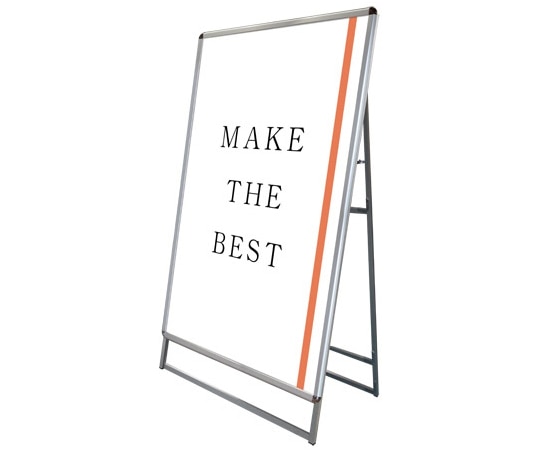 常磐精工 ポスターグリップスタンド看板 屋外用 A0片面 シルバー PGSK-A0KS-G 1台(ご注文単位1台)【直送品】