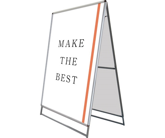 常磐精工 ポスターグリップスタンド看板 屋外用 B0両面 シルバー PGSK-B0RS-G 1台(ご注文単位1台)【直送品】