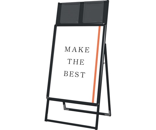 常磐精工 ポスターグリップスタンド看板 屋内用 カタログケース付 A1片面 ブラック PGSKK-A1KB 1台(ご注文単位1台)【直送品】