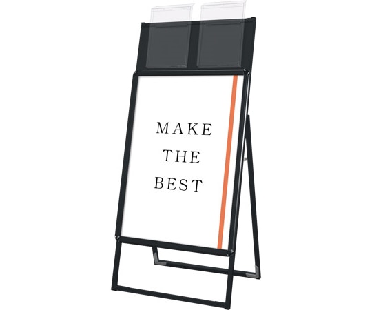 常磐精工 ポスターグリップスタンド看板 屋外用 カタログケース付 A1片面 ブラック PGSKK-A1KB-G 1台(ご注文単位1台)【直送品】