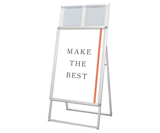 常磐精工 ポスターグリップスタンド看板 屋内用 カタログケース付 A1片面 シルバー PGSKK-A1KS 1台(ご注文単位1台)【直送品】