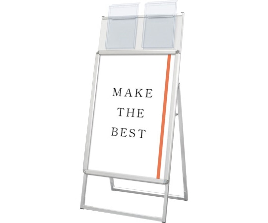 常磐精工 ポスターグリップスタンド看板 屋外用 カタログケース付 A1片面 シルバー PGSKK-A1KS-G 1台(ご注文単位1台)【直送品】