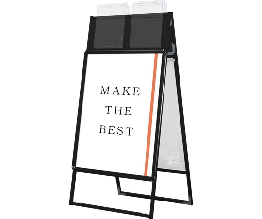 常磐精工 ポスターグリップスタンド看板 屋外用 カタログケース付 A1両面 ブラック PGSKK-A1RB-G 1台(ご注文単位1台)【直送品】