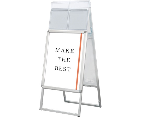 常磐精工 ポスターグリップスタンド看板 屋外用 カタログケース付 A2両面 シルバー PGSKK-A2RS-G 1台(ご注文単位1台)【直送品】