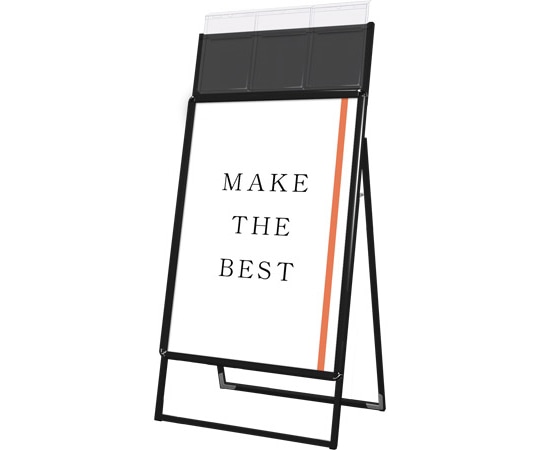 常磐精工 ポスターグリップスタンド看板 屋外用 カタログケース付 B1片面 ブラック PGSKK-B1KB-G 1台(ご注文単位1台)【直送品】