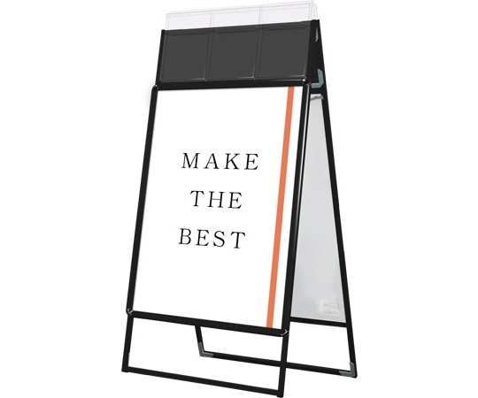 常磐精工 ポスターグリップスタンド看板 屋外用 カタログケース付 B1両面 ブラック PGSKK-B1RB-G 1台(ご注文単位1台)【直送品】