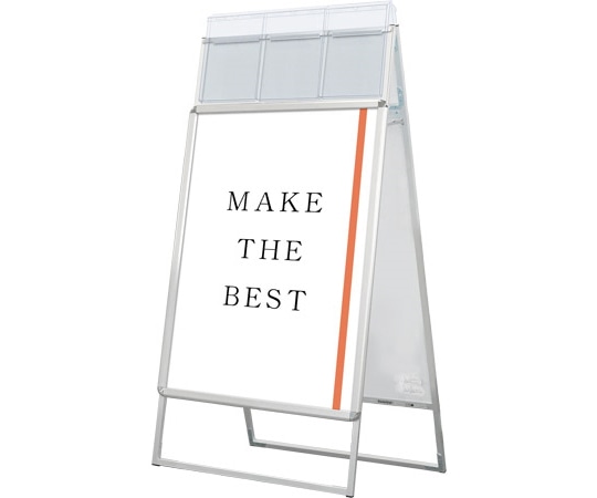 常磐精工 ポスターグリップスタンド看板 屋外用 カタログケース付 B1両面 シルバー PGSKK-B1RS-G 1台(ご注文単位1台)【直送品】