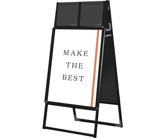 常磐精工 ポスターグリップスタンド看板 屋内用 カタログケース付 B2両面 ブラック PGSKK-B2RB 1台(ご注文単位1台)【直送品】