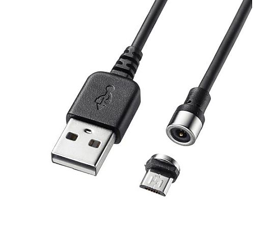 アズワン 1.0m マグネット脱着式ケーブル(microB-A/タブレット用 EA764AJ-163 1個(ご注文単位1個)【直送品】