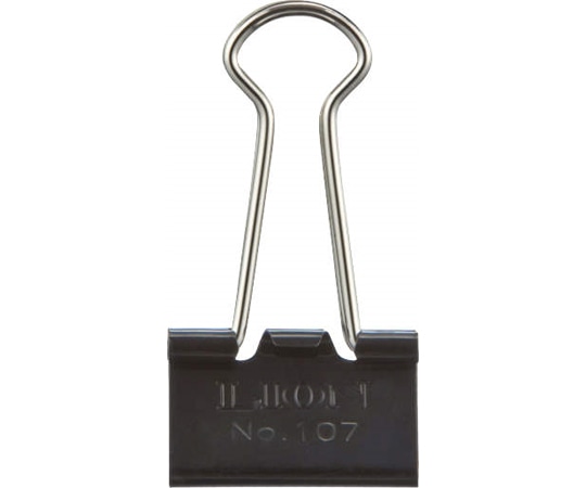 ライオン事務器 バインダークリップ 1箱(10個入) No.107 1箱(ご注文単位1箱)【直送品】
