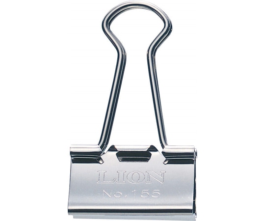ライオン事務器 バインダークリップ 1箱(10個入) No.155N 1箱(ご注文単位1箱)【直送品】