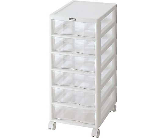 ジェイ・イー・ジェイ フロアケース アプロスA4 深型6段 白  1台(ご注文単位1台)【直送品】