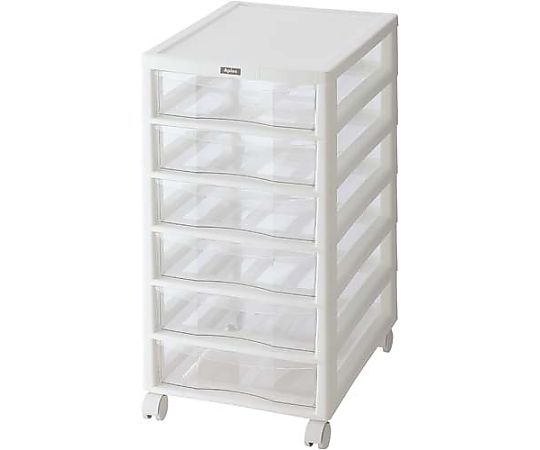 ジェイ・イー・ジェイ フロアケース アプロスB4 深型6段 白 1台(ご注文単位1台)【直送品】