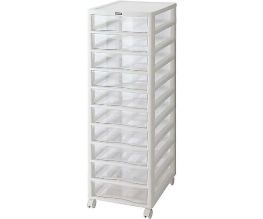 ジェイ・イー・ジェイ フロアケース アプロスB4 深型10段 白 1台(ご注文単位1台)【直送品】