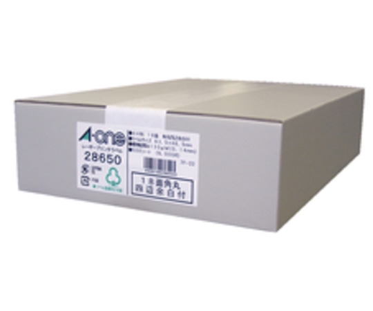 エーワン(A-ONE) ラベルシール(レーザープリンタ) マット紙・ホワイト A4 18面 四辺余白付 角丸 1箱(500シート入) 28650 1箱(ご注文単位1箱)【直送品】