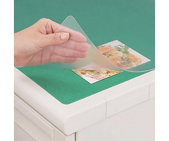 プラス ななめカットデスクマット900×620mm下敷付 DM-007EW 1枚(ご注文単位1枚)【直送品】