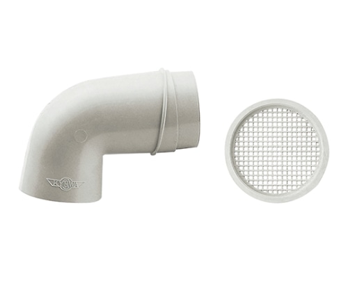 神栄ホームクリエイト 換気パイプ (構成:アミ+エルボ) SK-50 AL 1個(ご注文単位1個)【直送品】