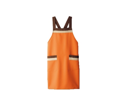 住商モンブラン エプロン オレンジ/ブラウン/ベージュ 5-772 フリー 1枚（ご注文単位1枚）【直送品】