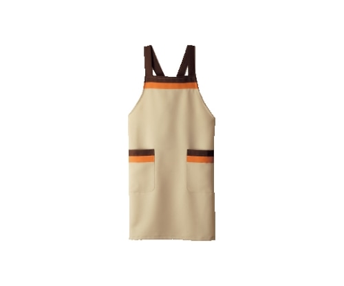 住商モンブラン エプロン ベージュ/ブラウン/オレンジ 5-773 フリー 1枚（ご注文単位1枚）【直送品】