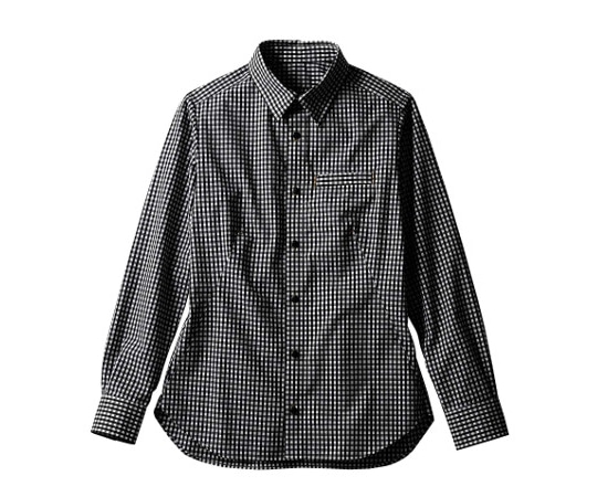 住商モンブラン シャツ 兼用 長袖 ブラックミニチェック L BW2505-12 1枚（ご注文単位1枚）【直送品】