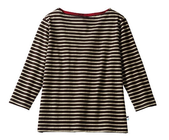 住商モンブラン カットソー 兼用 8分袖 ブラウンボーダー LL BW2507-71 1枚（ご注文単位1枚）【直送品】