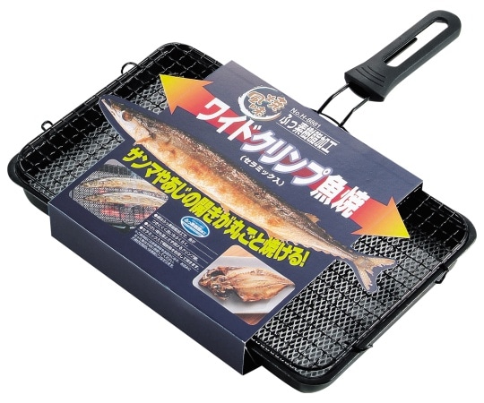 パール金属 焼き風味 ワイドクリンプ魚焼 セラミック入 H-8881 1個（ご注文単位1個）【直送品】