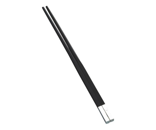 カンダ 燕舞 黒檀箸 山水 銀キャップ 先太タイプ  1膳（ご注文単位1膳）【直送品】