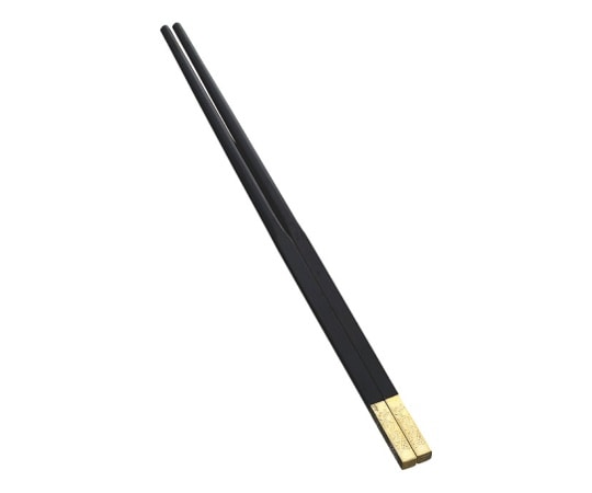 カンダ 燕舞 黒壇箸 龍 金キャップ 先太タイプ  1膳（ご注文単位1膳）【直送品】