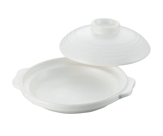 カンダ 燕舞 耐熱素焼深型土鍋 白塗 19cm  1個（ご注文単位1個）【直送品】