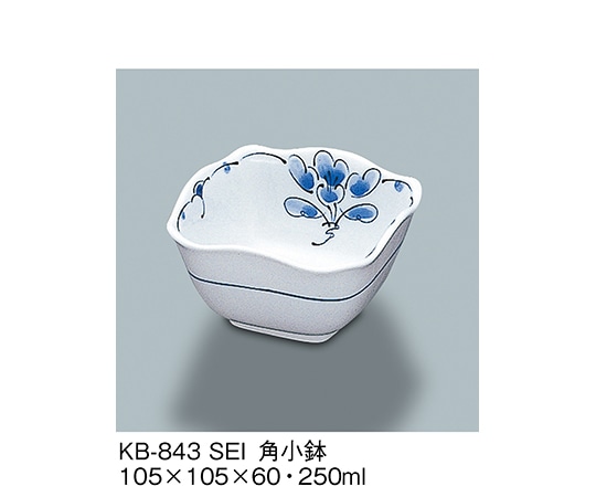 三信化工 角小鉢 青風 KB-843_SEI 1個（ご注文単位1個）【直送品】