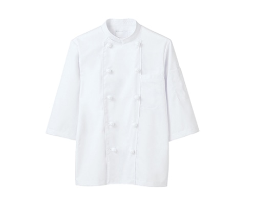 住商モンブラン コックコート 男女兼用 七分袖 白 6-603 M 1枚（ご注文単位1枚）【直送品】