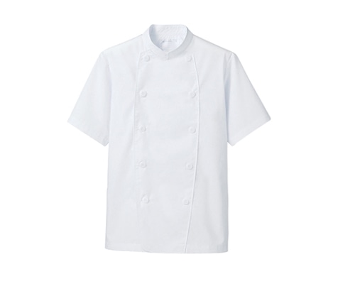 住商モンブラン コックコート 男女兼用 半袖 白 6-624 4L 1枚（ご注文単位1枚）【直送品】