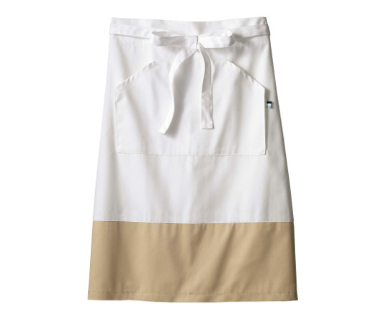 住商モンブラン サロンエプロン 兼用 ホワイト/ベージュ フリー BW9504-23 1枚（ご注文単位1枚）【直送品】