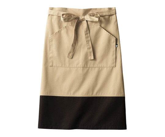 住商モンブラン サロンエプロン 兼用 ベージュ/ブラウン フリー BW9504-37 1枚（ご注文単位1枚）【直送品】