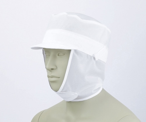 住商モンブラン メッシュ丸天帽子たれ付 白 9-766 フリー 1枚（ご注文単位1枚）【直送品】