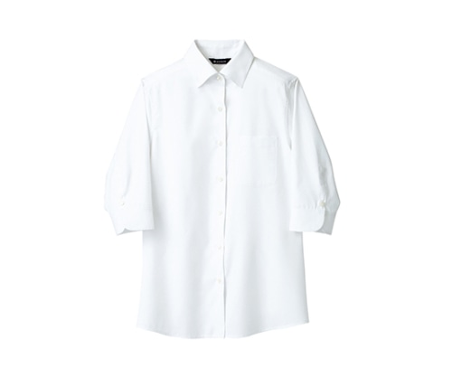 住商モンブラン シャツ レディス 七分袖 白 BF2203-2 5 1枚（ご注文単位1枚）【直送品】