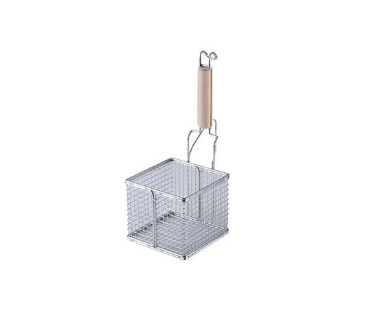 カンダ 木柄コンパクト角型フライヤー篭(たこから揚げ用) 360053 1個（ご注文単位1個）【直送品】