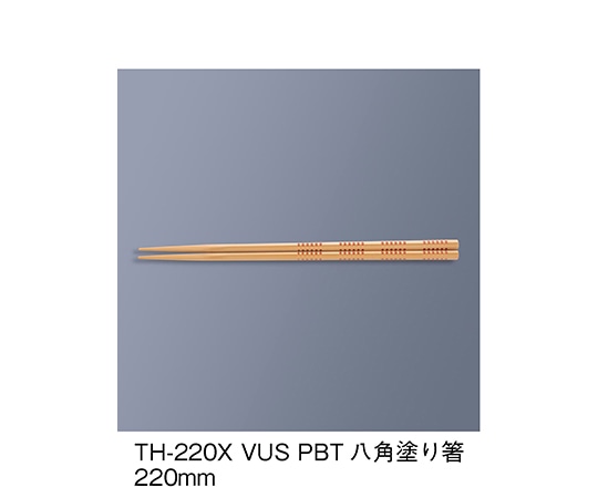 三信化工 PBT塗り箸 ベージュ内朱 TH-220X_VUS 1セット（ご注文単位1セット）【直送品】