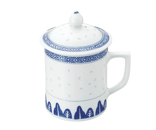 カンダ ホタル陶器 蓋付茶碗 5 1/2インチ  1個（ご注文単位1個）【直送品】