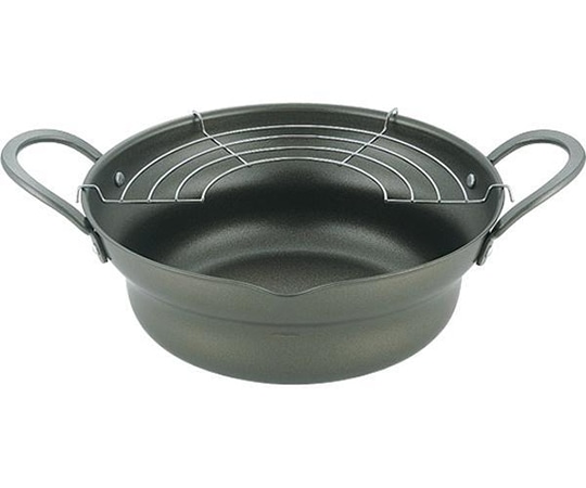 縁 広口揚げ鍋アミ付24cm ENW24W 1個（ご注文単位1個）【直送品】