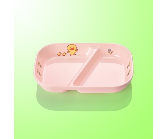 国際化工 角二つ仕切皿 大 ひよこ/ピンク J 32-HIP 1個（ご注文単位1個）【直送品】