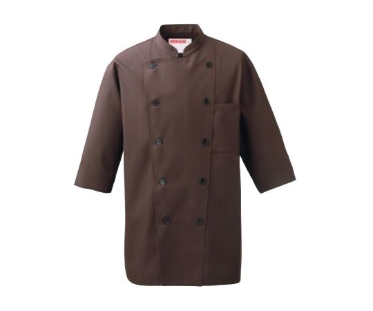 KAZEN 兼用コックシャツ ブラウン LL 421-76 LL 1枚（ご注文単位1枚）【直送品】